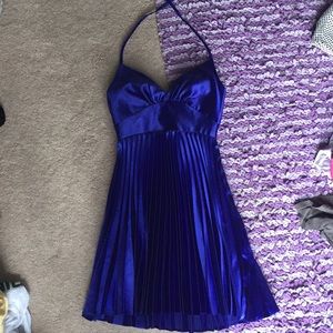 purple/blue dress